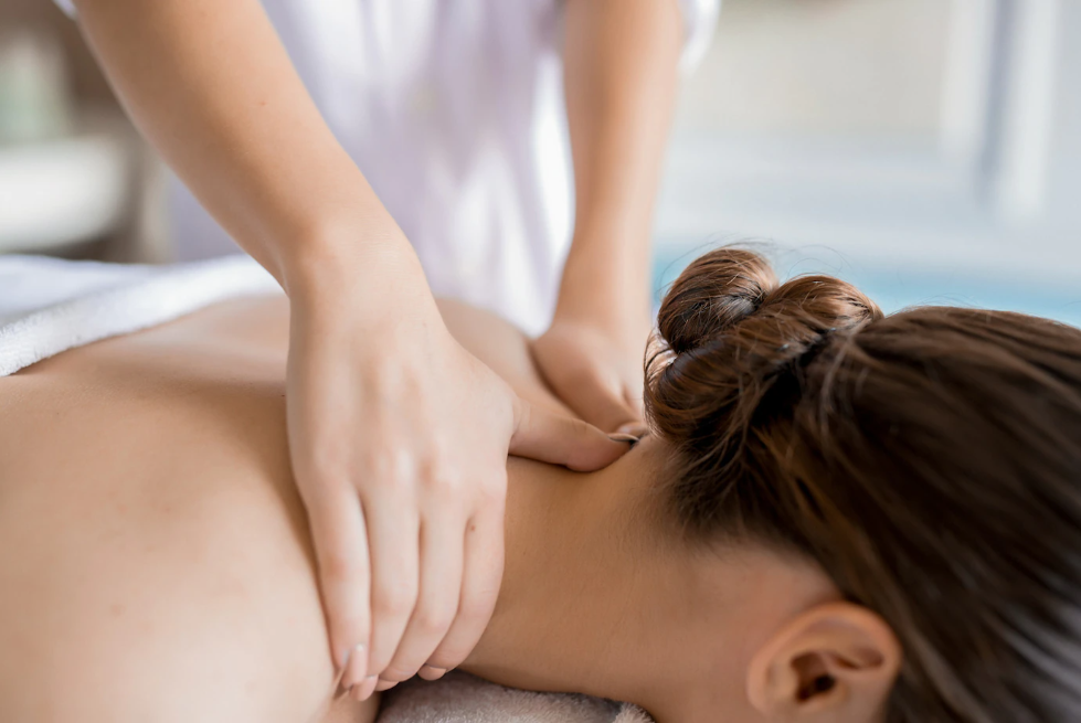 woman having massage therapy